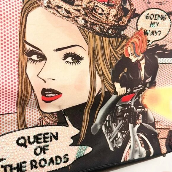 Queen of the Roads Sequin Tote Bag - Picture 2 of 4